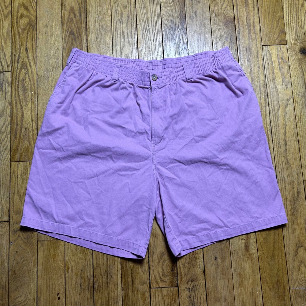 Fit by DXL Mens Purple Cotton Twill‎ Elastic Waist Casual Chino Shorts 2XL